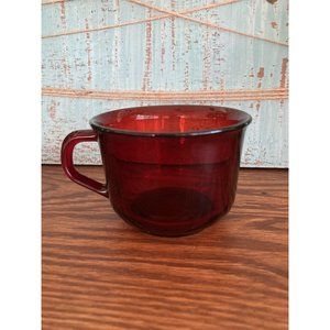 Vintage French Arcoroc Ruby Red Glass Mug Made in France  2.5" Replacement